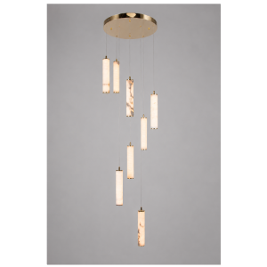 Lampa wisząca MODERNO 16074, złoto, średnica 50cm, maksymalna długość lampy 400 cm, ALABASTER
